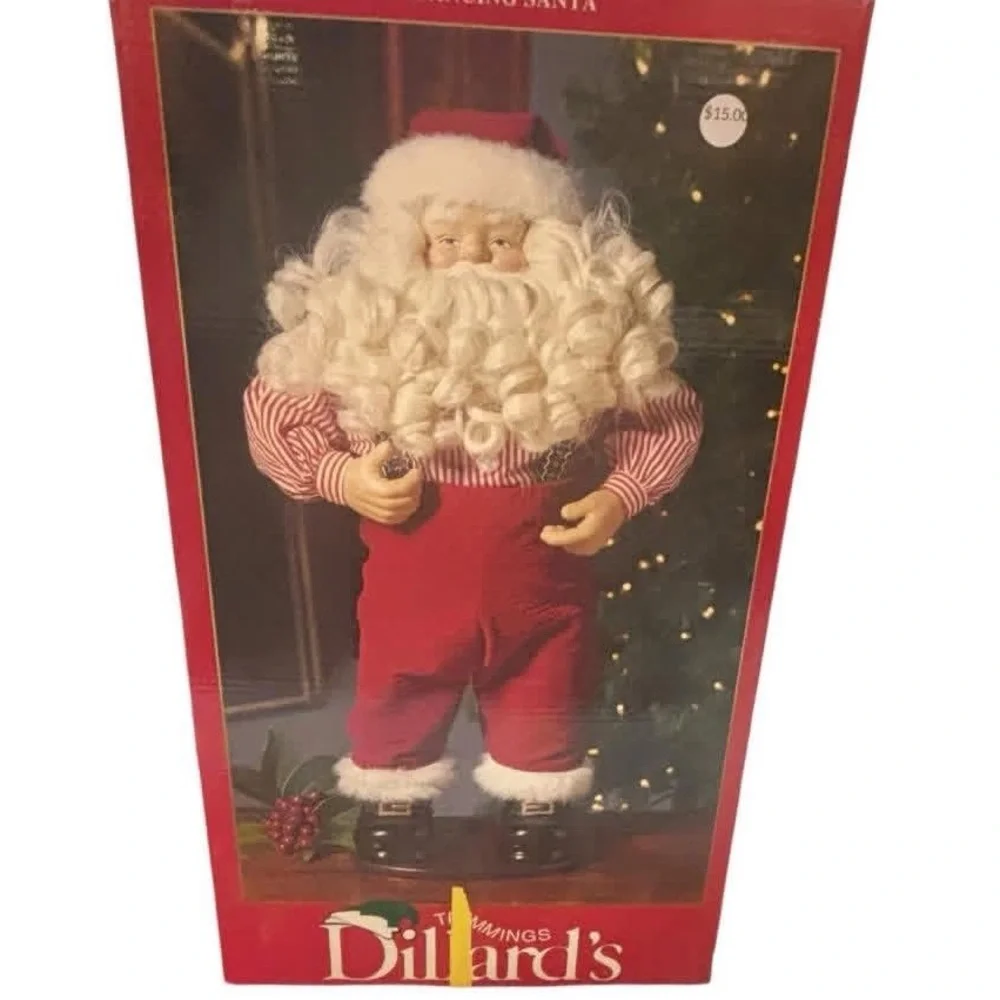 JINGLE BELL ROCK DANCING SANTA Dillards Rock Santa Collectible Original Box - Picture 6 of 7